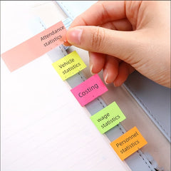 Small Strip Paper Stickers 500 Sheets 5 Colors