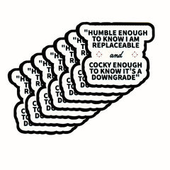 Funny Workplace Stickers Replaceable & Cocky Waterproof Decals