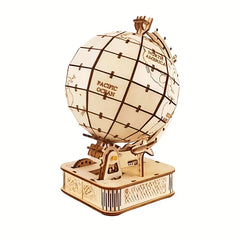 3D Wooden Globe Puzzle Set World Map Model Ocean Wonders Ideal Gift