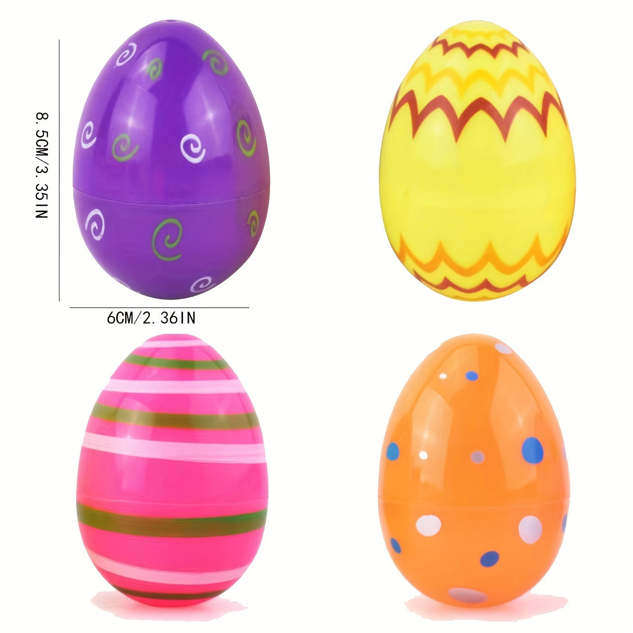 24pcs Random Pattern Easter Egg Ball Small Gift for Kids
