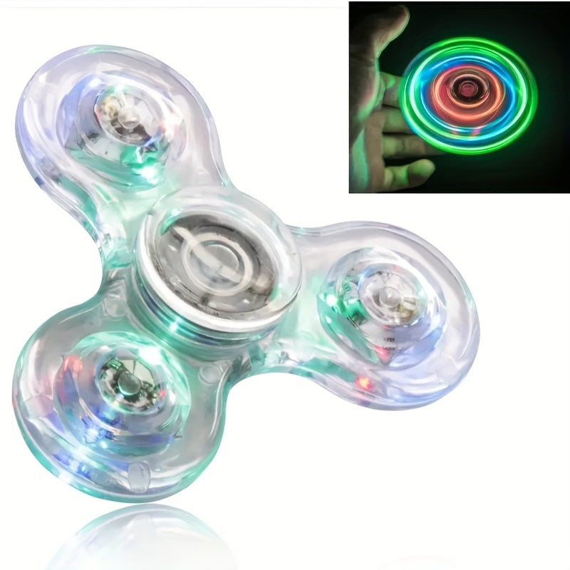 LED Crystal Fingertip Light Rotating Toy