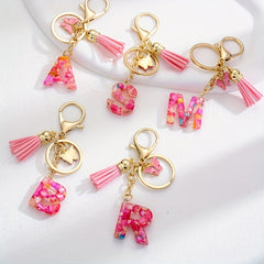 Butterfly Alphabet Keyring Tassel Bag Accessories for Girls