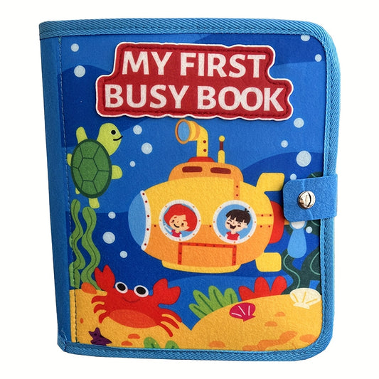 Ocean Busy Book Educational Sensory Toy with Animals Letters & Numbers