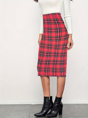 High Waist Bodycon Skirt Casual Pencil Skirt Women's Clothing