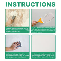 Moisture Resistant Wall Repair Paste for Stains, Cracks - 1pc