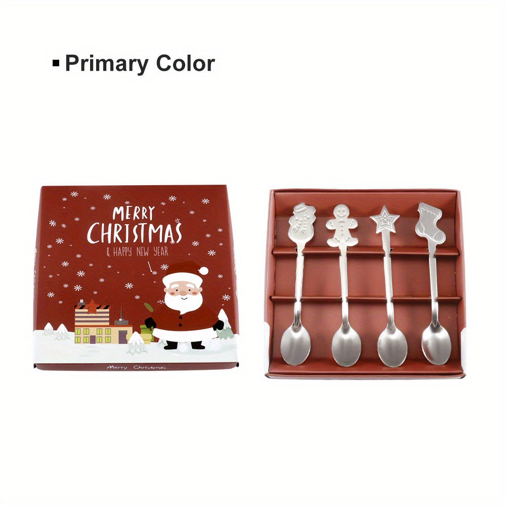 Christmas Spoon Set Stainless Steel Coffee Spoon Fruit Spoon Soup Spoon