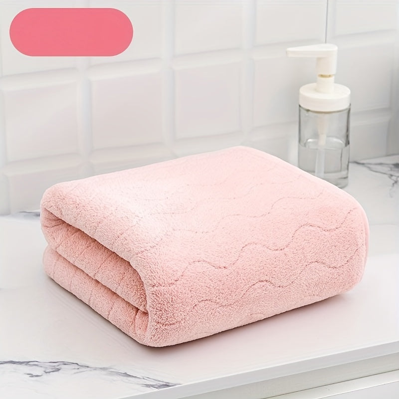 Soft Coral Fleece Bath Towel, Absorbent, Skin-friendly, 27x56.5 inches