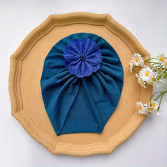Baby Girls Flower Decor Turban Soft Hair Wrap Headband