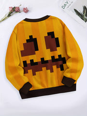 Creative Pattern Graphic Crew Neck Sweatshirt Long Sleeve Sports Gift