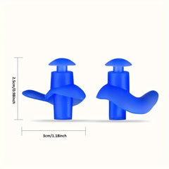 Reusable Silicone Ear Plugs for Swimming & Surfing with Storage Box