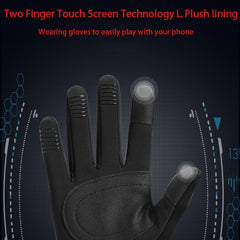 Men's Windproof Waterproof Cycling Gloves Fleece Lining Touch Screen Warm Gloves