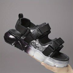 Men's Platform Buckle Sandals Outdoor Slip On Sandals