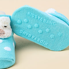 3 Pairs Baby Girls Cartoon Animal Non Slip Floor Socks