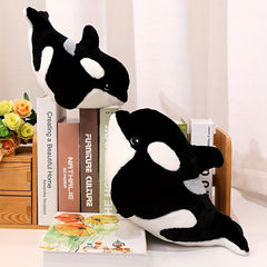 Soft Killer Whale Plush Toy - Fluffy Cartoon Doll for Home Decor