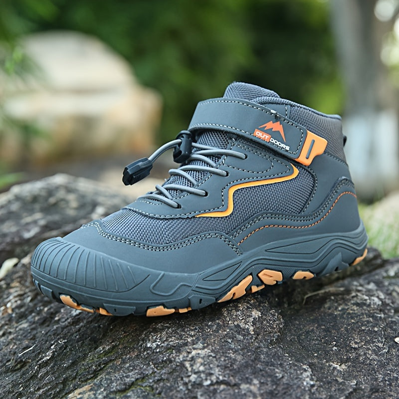 Boys' High Top Trekking Shoes - Comfy Non Slip Durable Soft Shoes