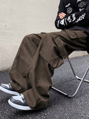 Men's Loose Fit Cargo Pants with Pockets, Four Seasons Tech Wear