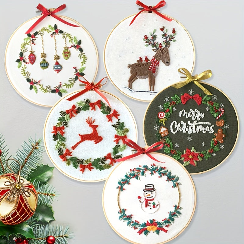 DIY Embroidery Set Christmas Pattern Gift Embroidery