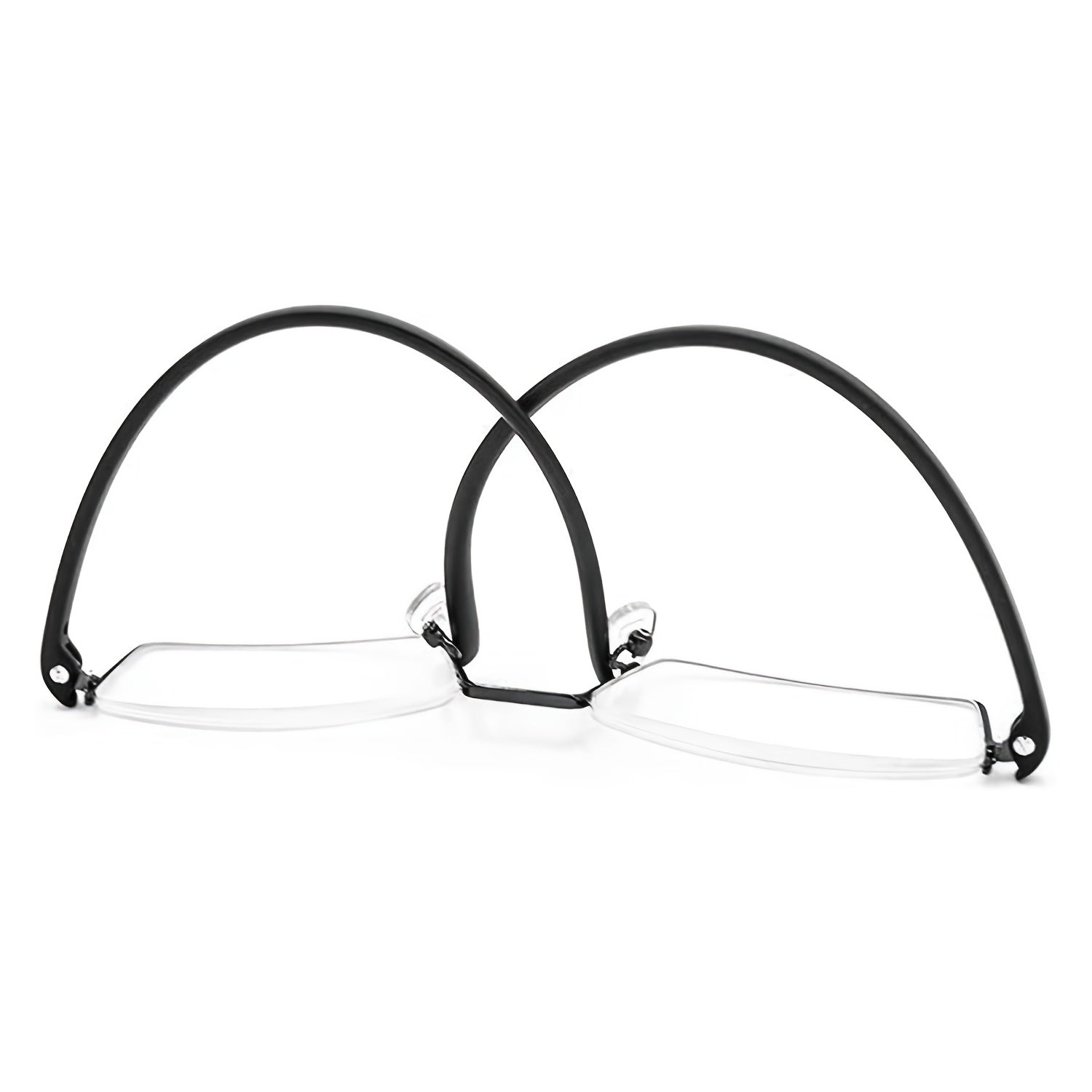 Half Frame Reading Glasses For Men Women Lightweight Metal Readers