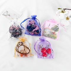 Organza Bags Silver Stamped Butterfly Wedding Favor Drawstring Jewelry Gift Bags
