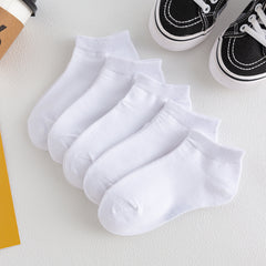 Toddler Boys Girls Solid Socks 5pairs Set