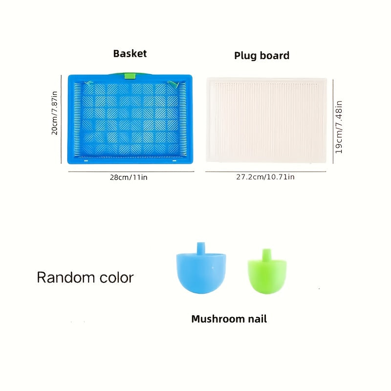 296pcs Mushroom Nail Puzzle Counting Peg Board Mosaic Jigsaw