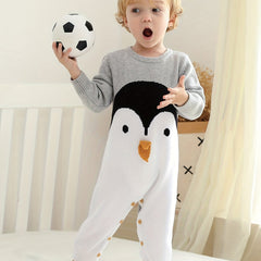 Baby Cartoon Jacquard Footed Romper