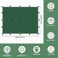 Outdoor Tarpaulin for Rain & Sun Protection – Beach Camping & BBQs