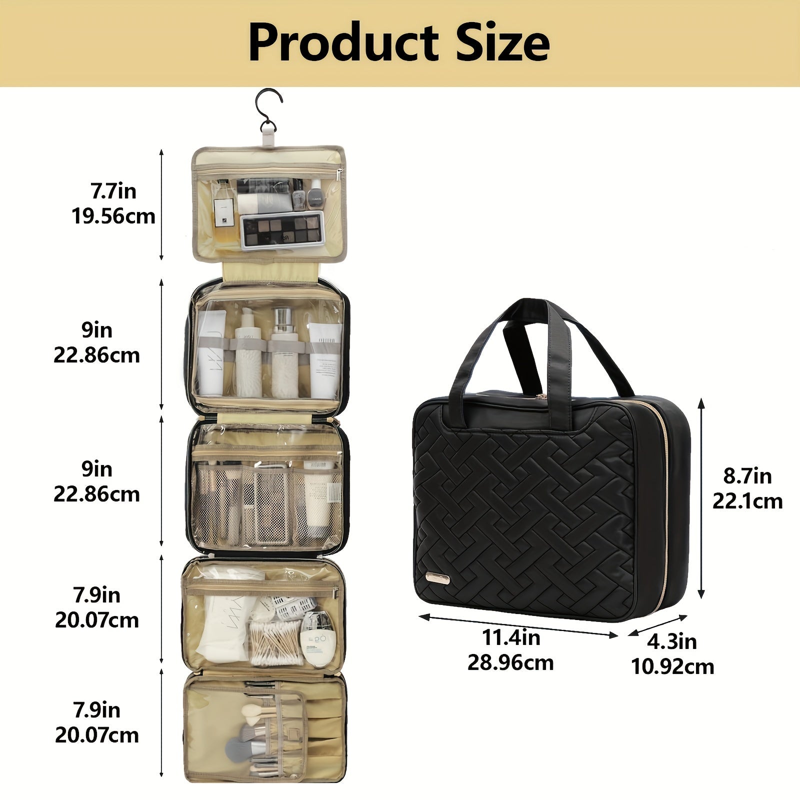 Large Makeup Storage Bag Waterproof Cosmetic Bag
