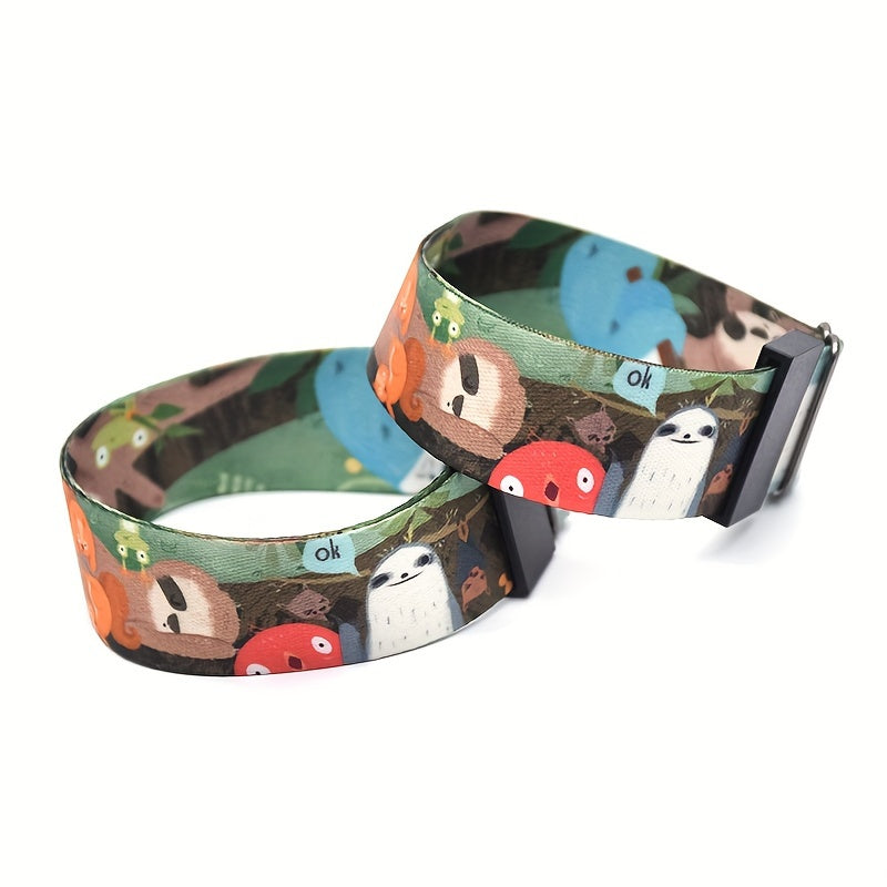 1pc Anime Print Bracelet Waterproof Durable Reusable Wristband Christmas Gift