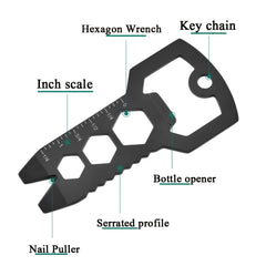Multi-Tool Keychain with Bottle Opener, Can Opener, Screwdriver