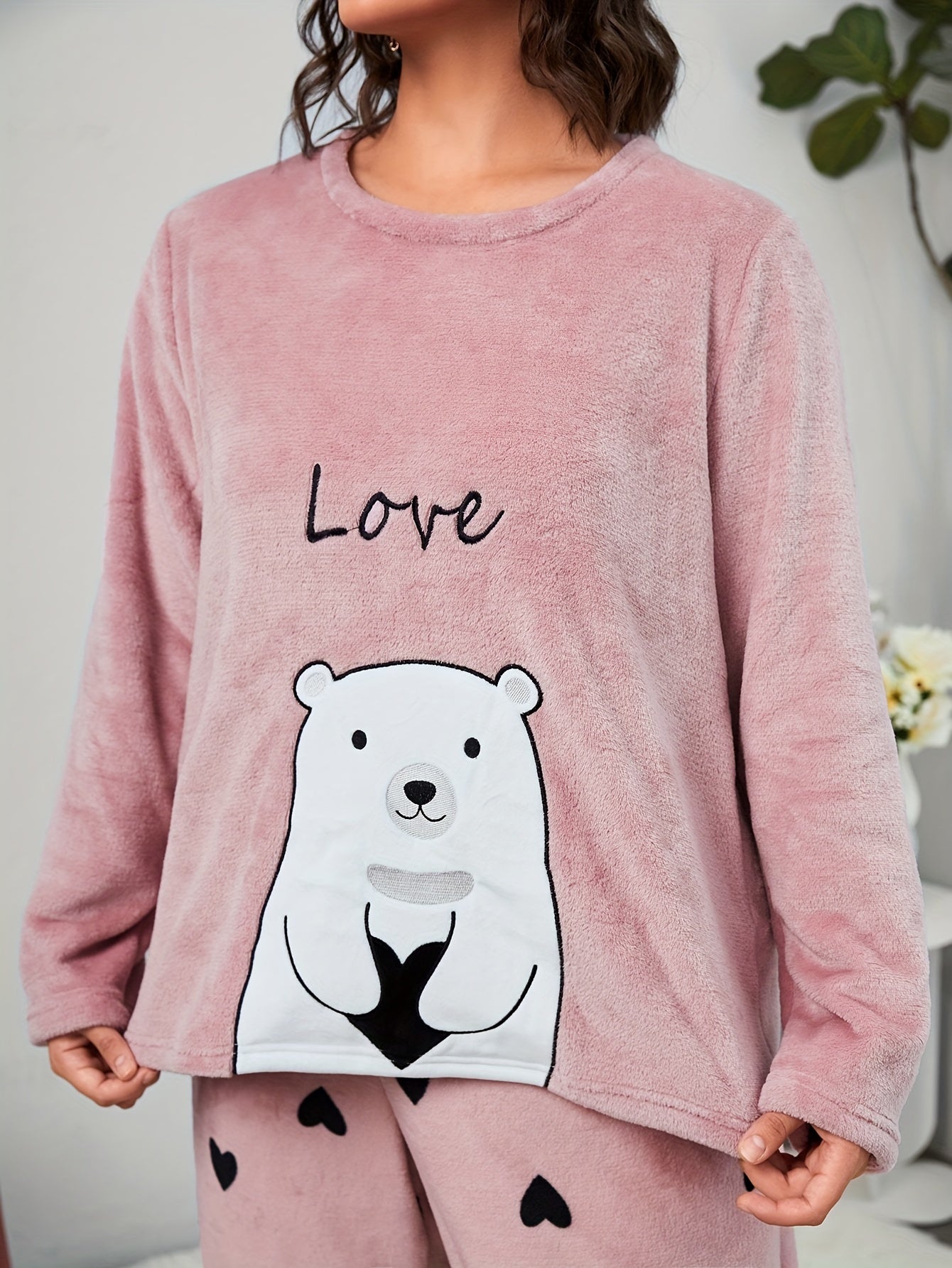 Polar Bear Flannel Pajamas Set