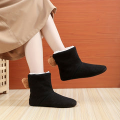 3D Teddy Bear Slipper Boots Plush Lined Winter Home Slippers