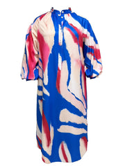 Tie Dye Lantern Sleeve Maxi Dress