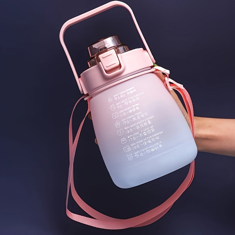 1300ml Gradient Water Cup With Handle Leakproof Large Capacity