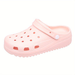 Women's Platform Clogs Hollow Out Non Slip Slide Shoes