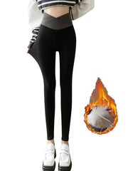 Fleece Lined Thermal Leggings High Waist Slim Fit Yoga Running Fitness Workout