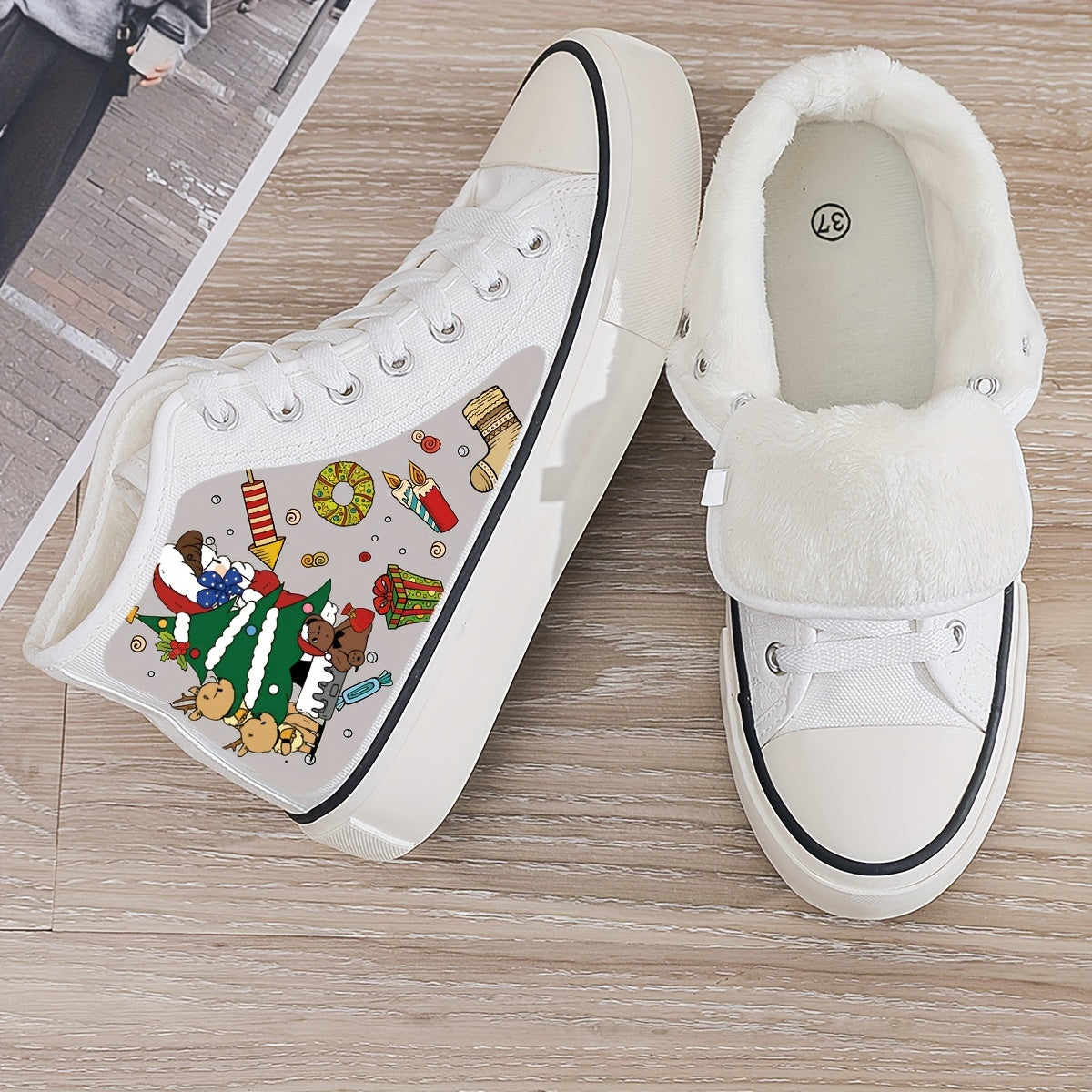 Plush Lined Thermal Canvas Sneakers