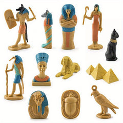 Ancient Egyptian Mummy Box Queen Leopard Pyramid Lion Decoration