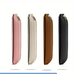 PU Leather Pen Touch Pen Bag Portable Elastic Pen Sleeve with Zipper