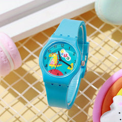 Colorful Small Dinosaur Quartz Watch With Silicone Strap