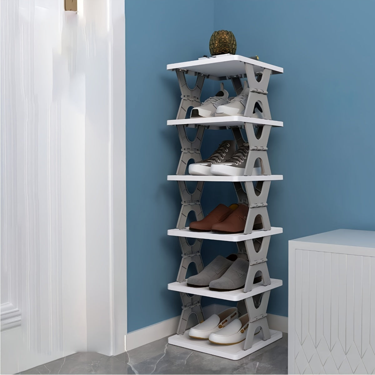 1pc Folding Shoe Rack Indoor Room Storage Rack Shoe Organizer