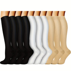 10 Pairs Knee High Copper Compression Socks for Men & Women