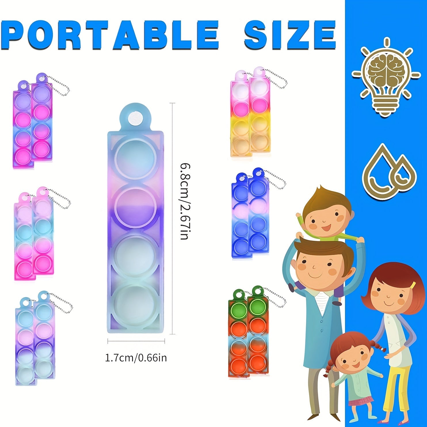 Fidget Toys Pop Party Favors Sensory Toys for Kids Squishy Toys Stress Toys