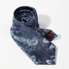 Peony Flower Ink Tie Stylish Necktie For Men