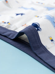 4pcs Boy's Shark Pattern Boxer Briefs Cotton Underwear