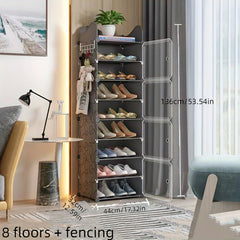 1pc Side Door Shoe Storage Rack Dust Proof Organizer