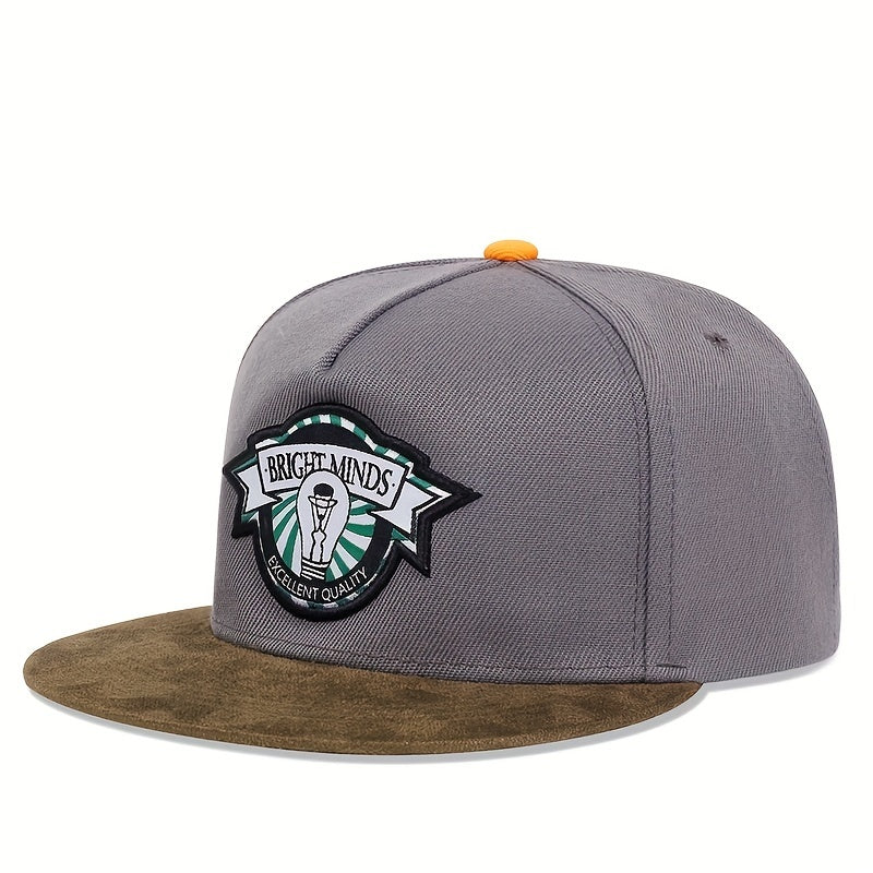 Bulb Embroidery Snapback Hat Hip Hop Solid Casual Baseball Cap Unisex
