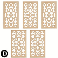 Set of 5 Wooden Screens for Room Separation and Decorative Use