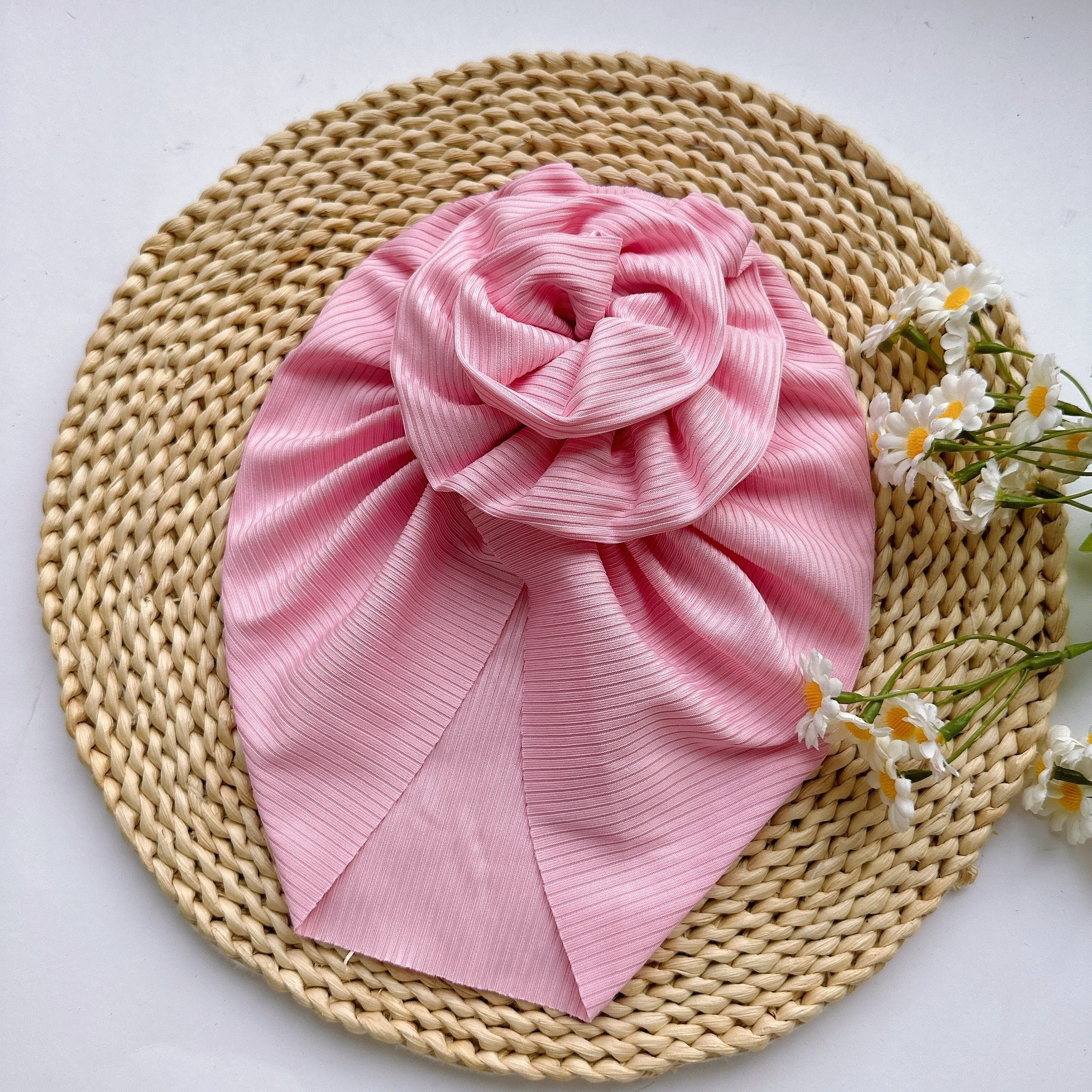 Baby Spring Summer Thin Headband Big Flower Baby Hat for Newborns