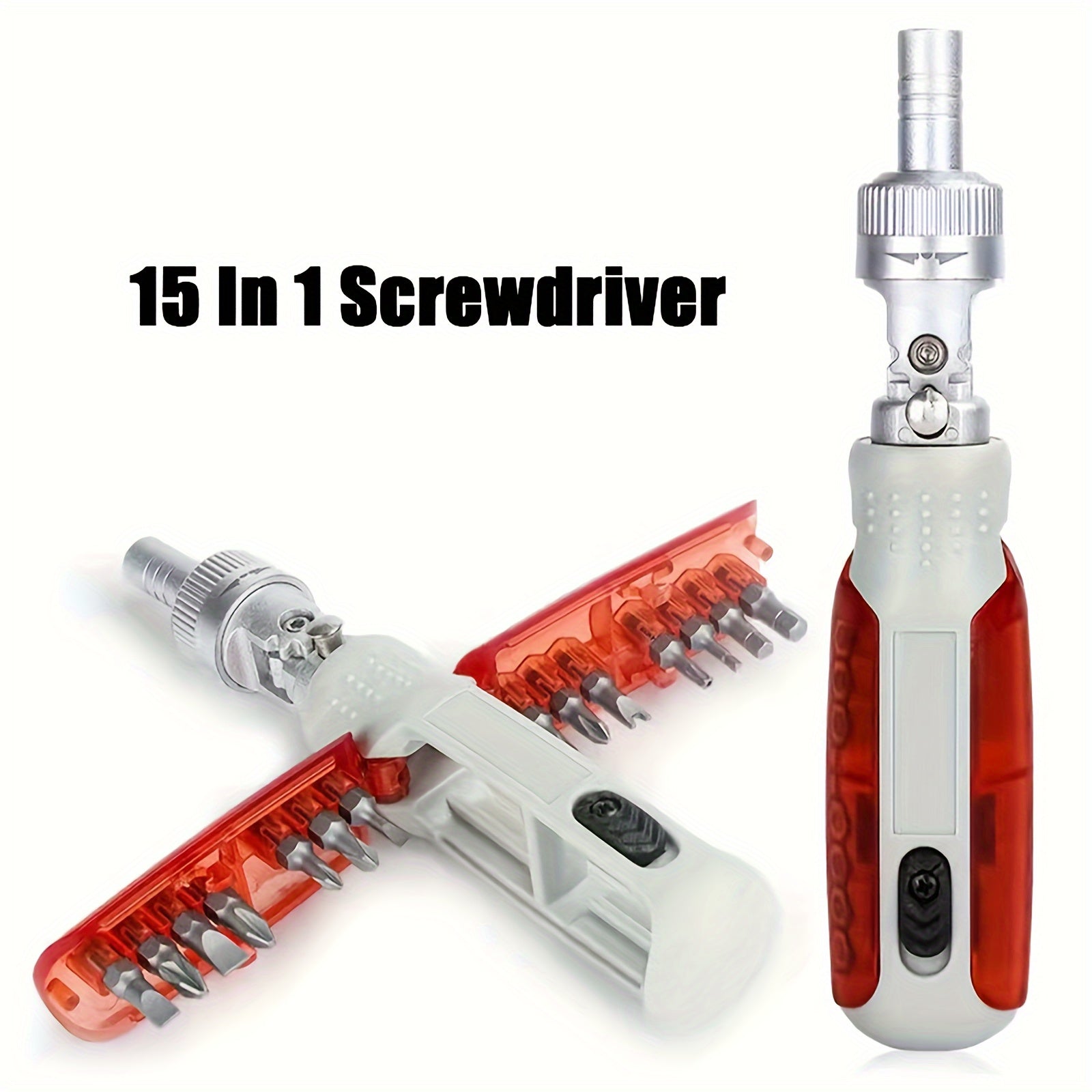 Mr Tools 15-in-1 Ratchet Screwdriver Set - Magnetic Bit Multifunctiona